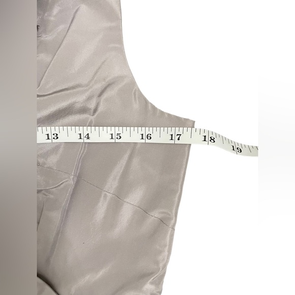 J Crew 100% Silk Silver Ruffle Neck Dress 6 - Picture 7 of 9